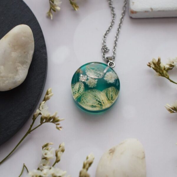 Náhrdelník Smaragdová hortenzia kruh 3853 A CHO