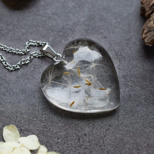 Náhrdelník Púpava číra srdce 3903 A CHO