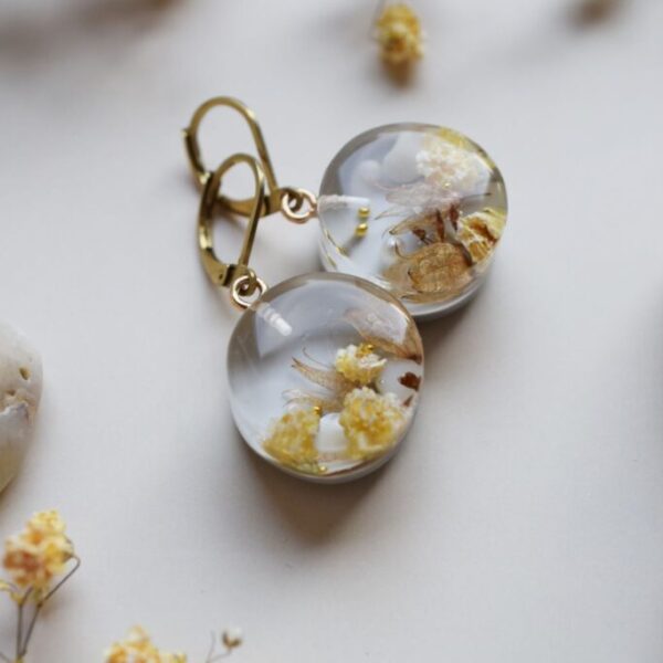 Náušnice Vanilková jar kruhy 3937 A CHO