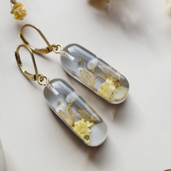 Náušnice Vanilková jar ováliky 3940 B CHO